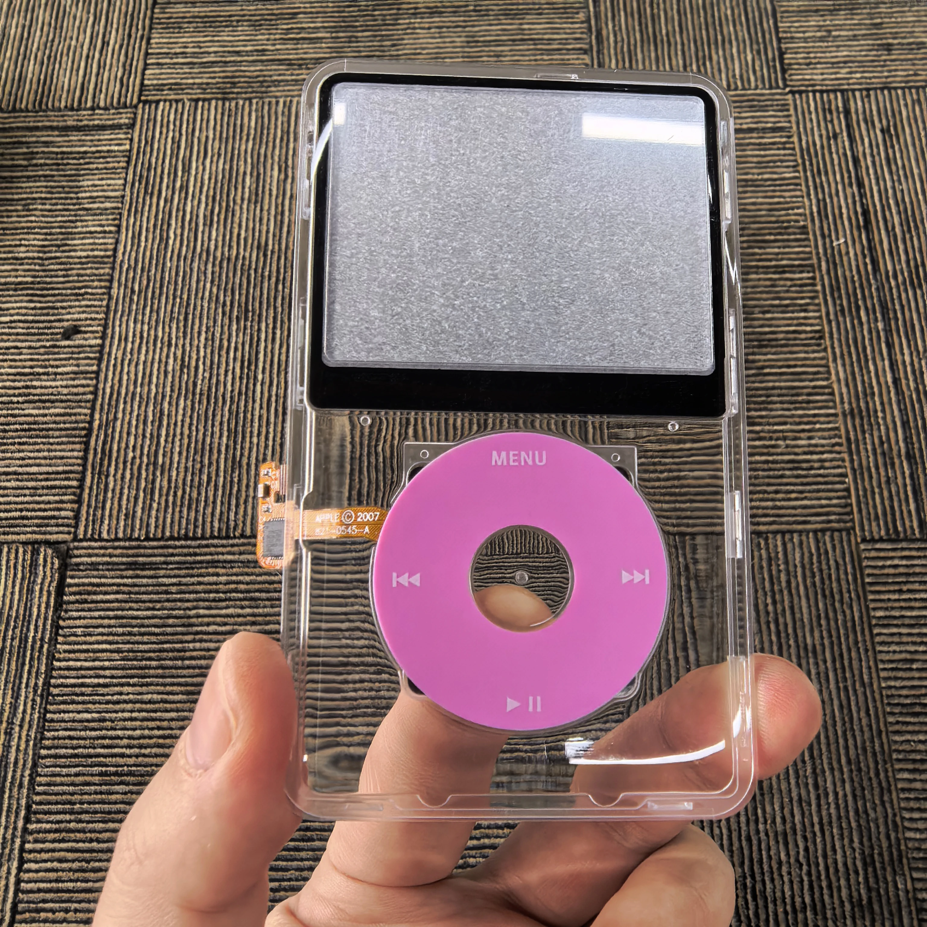 Clear Faceplate Transparent Front Housing Case with Clickwheel Flex Button Kit For iPod Classic 6th 7th Gen 80GB 120GB 160GB image 3