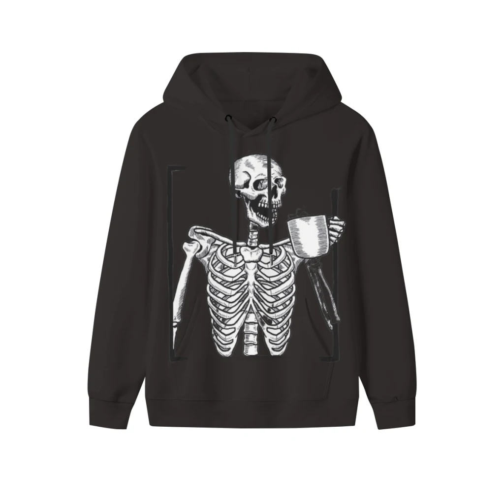 

halloween skeleton drinking coffee funny Lightweight Sweatshirt