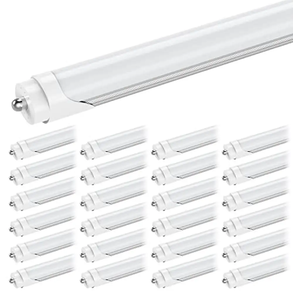 Super Bright 8FT LED Bulbs 5400LM 45W Daylight T8 T10 T12 Tube Lights FA8 Single Pin Frosted Cover Energy Efficient CNSUNWAY