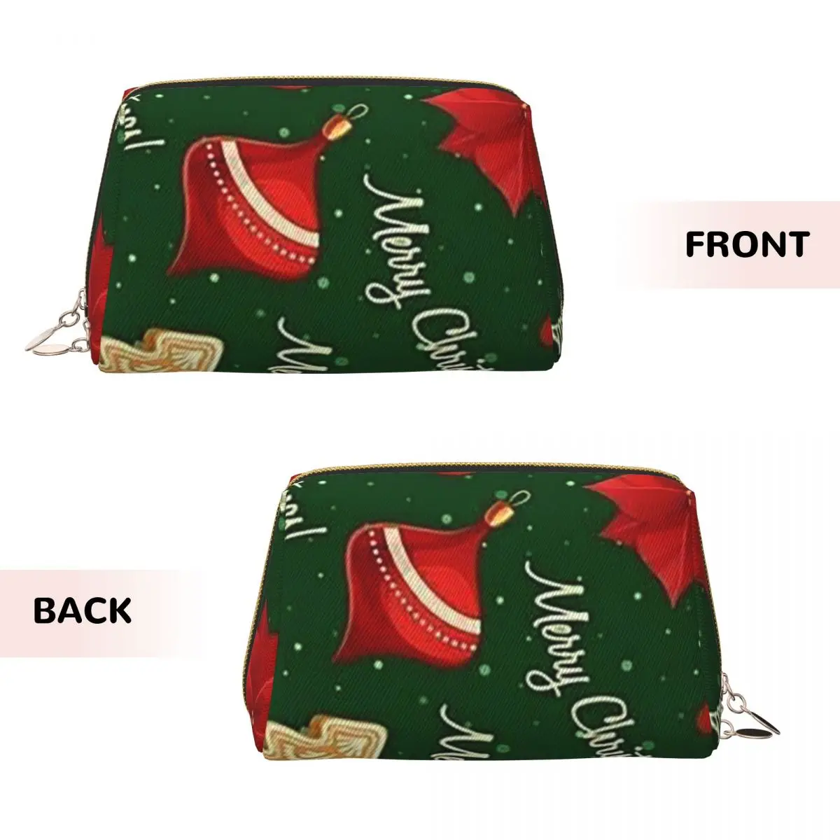 Merry Christmas & Happy Holidays! Women Cosmetic Bags Travel Makeup Organizer Pouch Toiletry Storage Dopp Kit Case