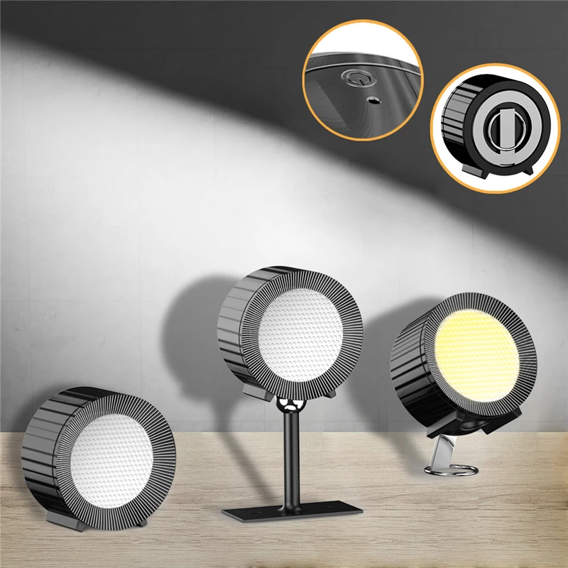 

LED Magnetic Wall Light Foldable Hook Holder Dimmable USB Rechargeable Reading Bedside Night Light Convenient Portable Lighting