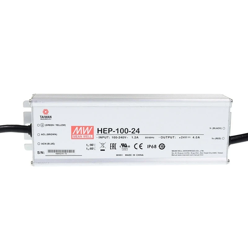 Imagem -06 - Led Driver Acdc-12 15 20 24 30 36 42 48 54v Meanwell Alimentação Bateria Carregador Hep100 150 185 240 320 480 600c 1000