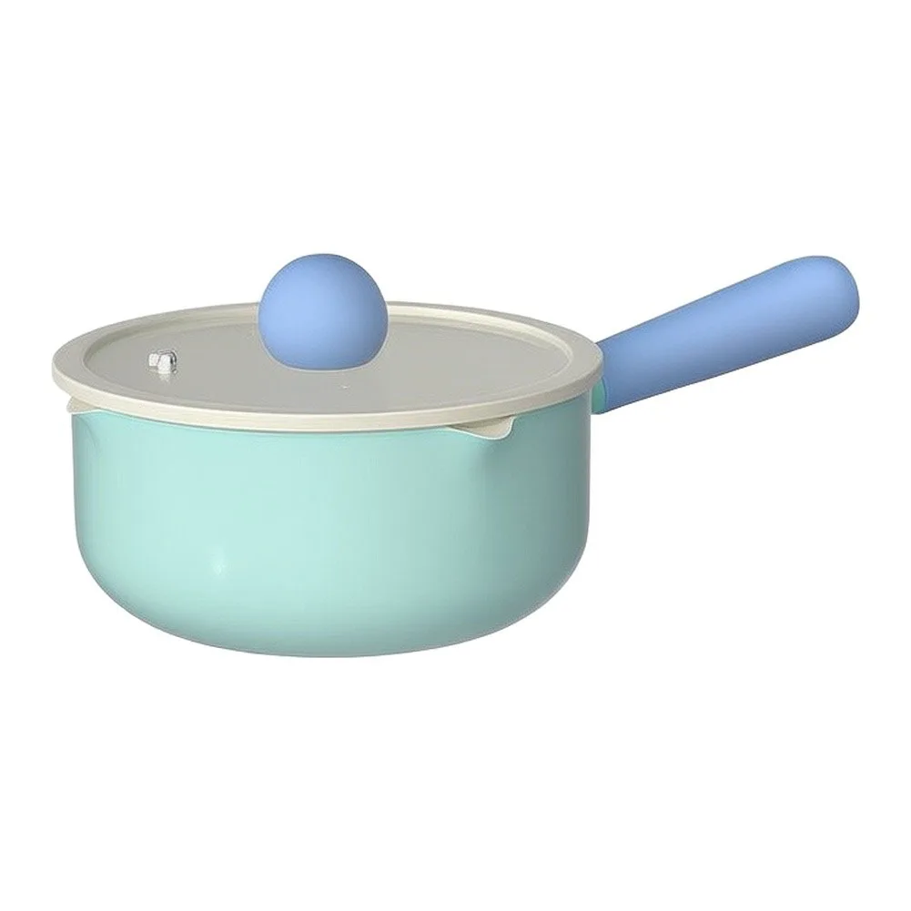 28.8CM Iron Deep Pot with Insulated Handle for Oil Splashing Milk Soup Porridge Simmering and Household Cooking