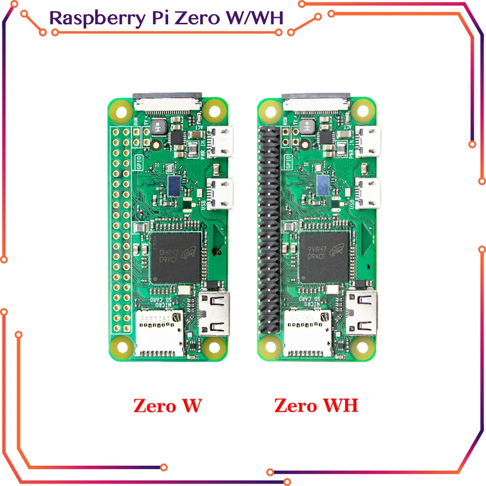 

Raspberry Pi Zero W/WH with 40 PIN pre-soldered GPIO Headers with WIFI and Bluetooth in Demo Broad 1GHz CPU RPI181