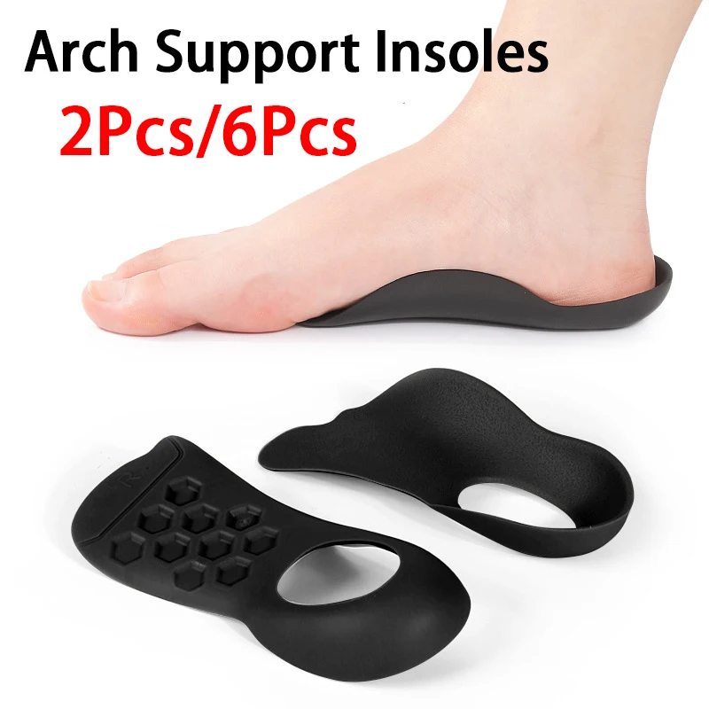Neue Einlegesohlen mit Fußgewölbestütze, orthopädische Einlegesohle für Plattfüße, für Männer und Frauen, atmungsaktiv, bequem, Schuhpolster, 2 Stück/4 Stück