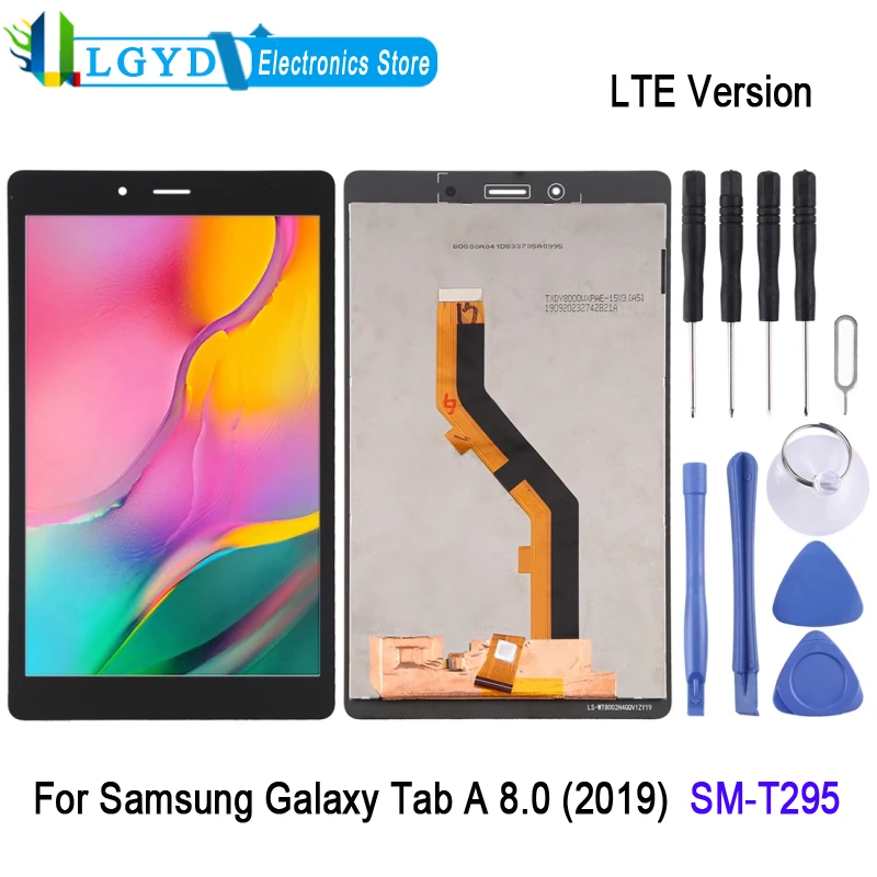 LCD Screen For Samsung Galaxy Tab A 8.0 (2019) SM-T295 (LTE Version) Tablet LCD Display and Digitizer Full Assembly Spare Part