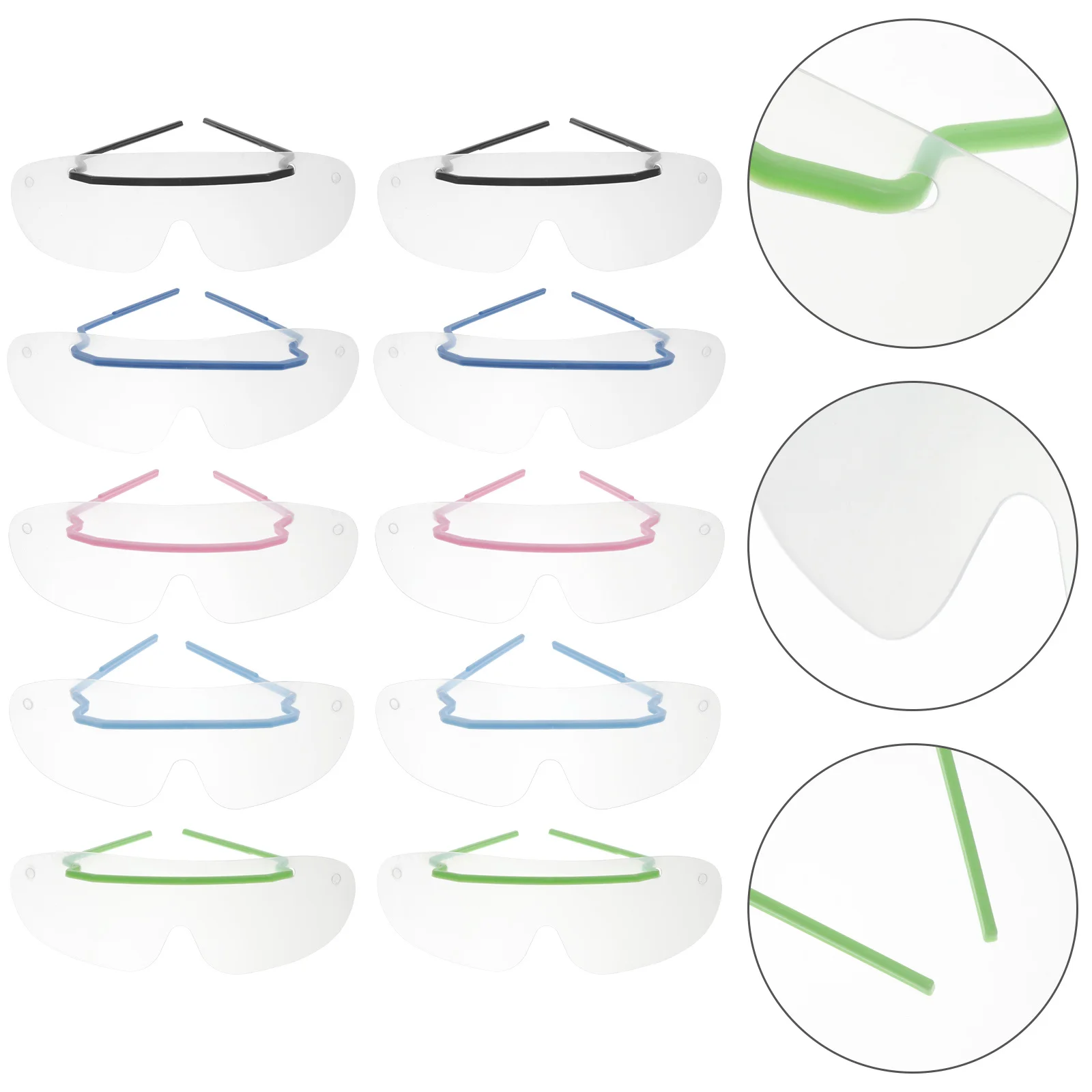 10Pcs Disposable Eye Protective Glasses Windproof High Definition Lens Effective Protection Proof Glasses for Man Woman