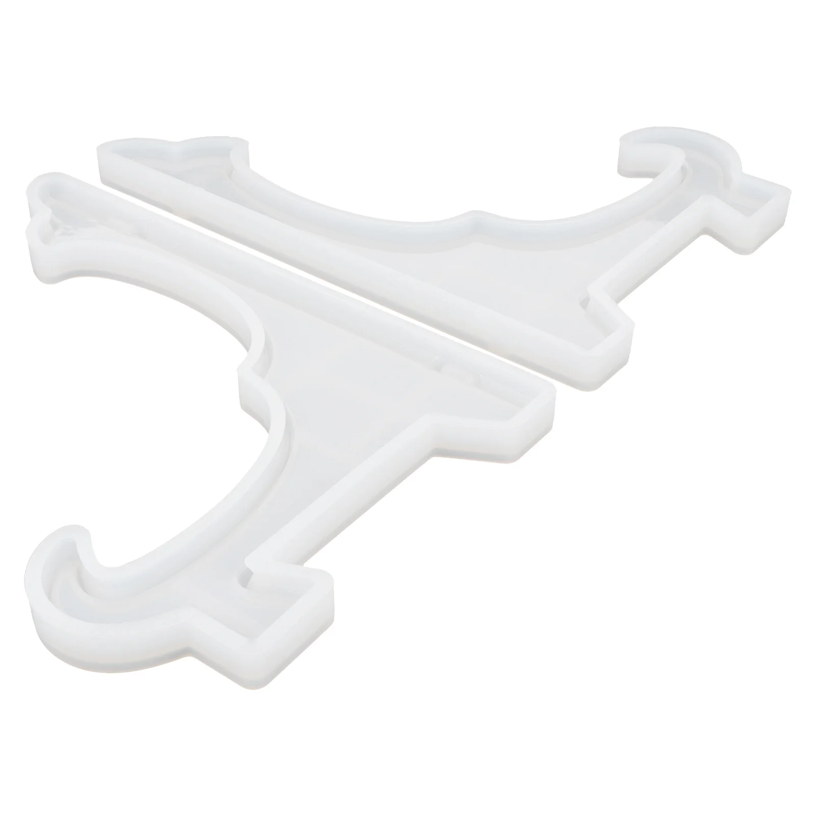 Molde de epoxi de cristal para manualidades, estante de almacenamiento de silicona blanco, molde para exhibición de joyería, herramienta de fabricación DIY, moldes de silicona, 2 uds.