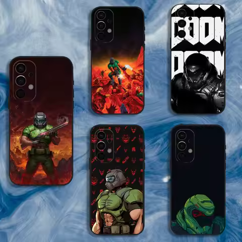 Game Dooms Phone Case For Samsung S25,S24,S21,S22,S23,S30,Ultra,S20,Plus,Fe,Lite,Note,10,9,5G Black Cover