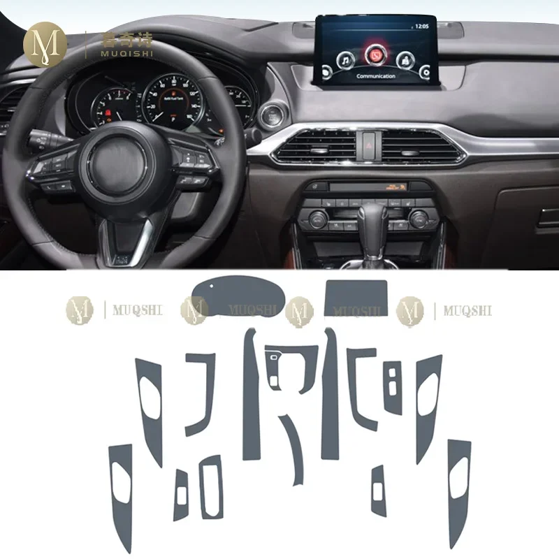 For Mazda CX-9 2020-2023 Car interior accessories film transparent TPU-PPF console Anti-scratch resist film GPS Radio display