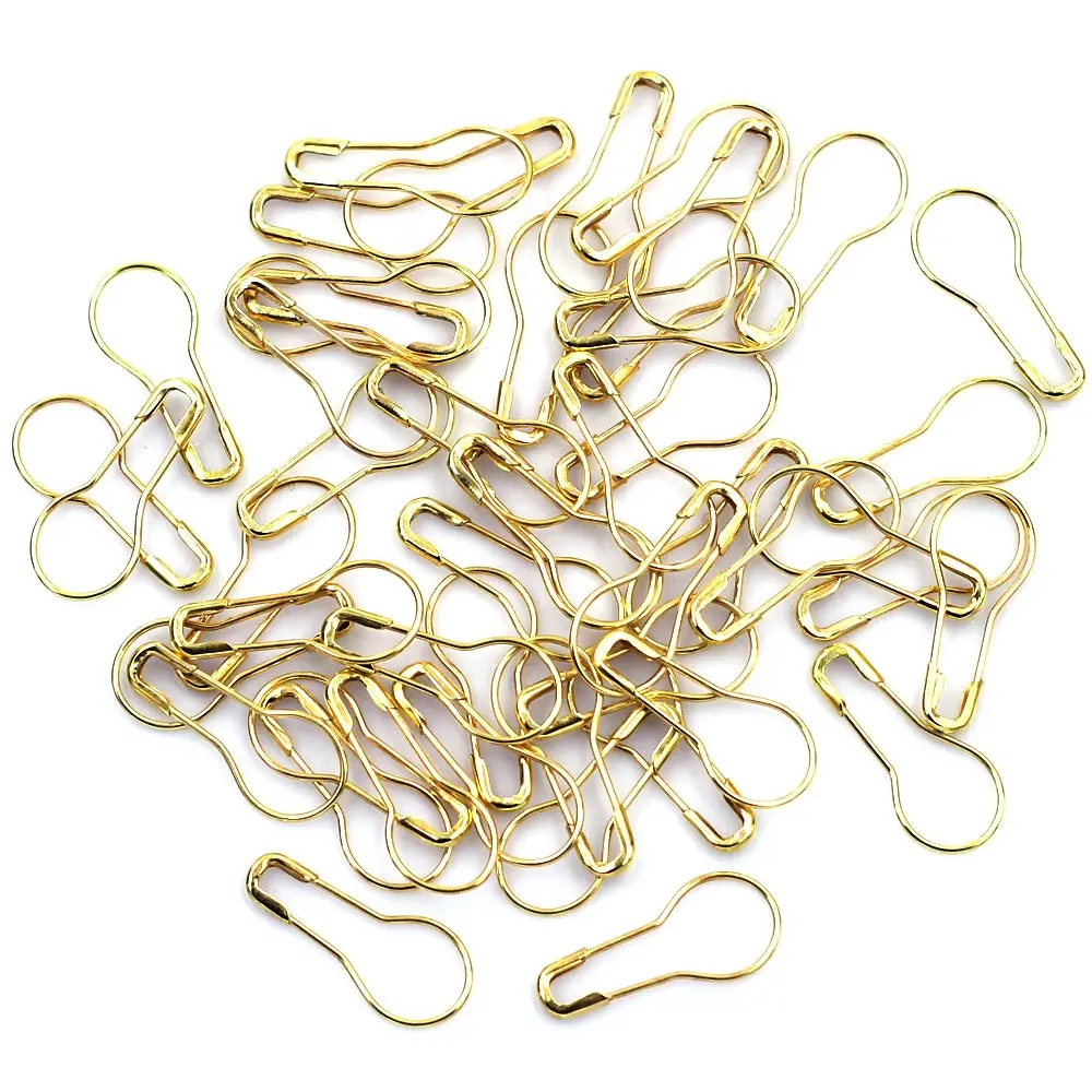2500Pcs Wholesale Golden Flask Shape Gold Plated Metal Safety Pins Jewelry Making Needles Accessories 21x9.5mm