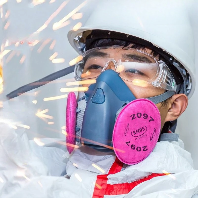 P100 Grade Filtration Dust Mask Oil Fume Protection Welder's Respirator 2097 Filter Filter Replacement Via Bayonet Connection