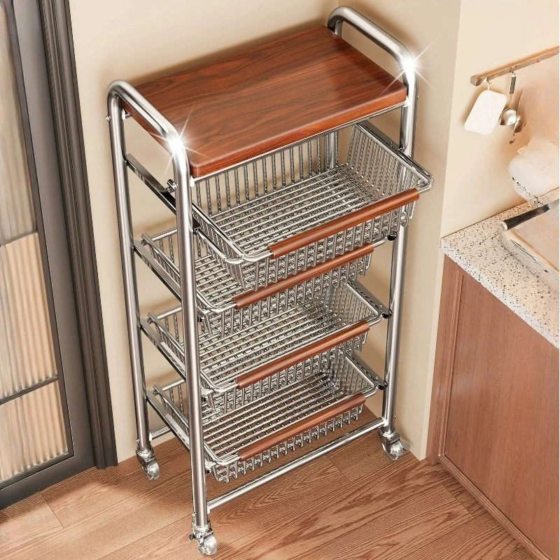 Metal Wheel Rack Soda Can Pantry Corner Organization Utensil Holder Storage Tea Bags Prateleira De Parede Kitchen Accessory