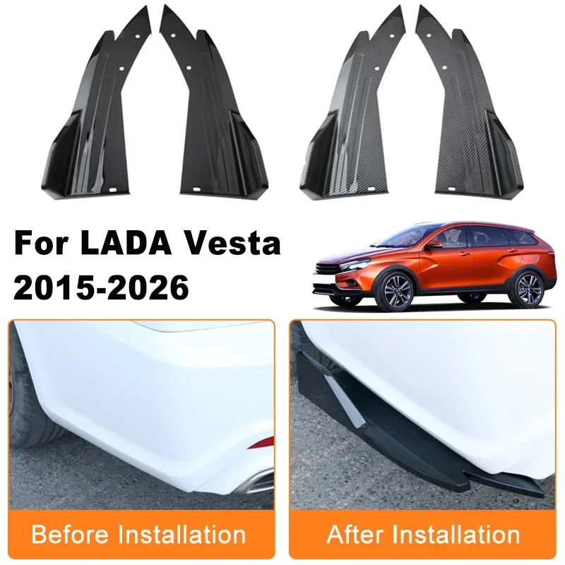 

Car Rear Bumper Spoiler Lip Diffuser Side Skirt Splitter Wrap Angle Anti-Crash Protection Trim For LADA Vesta 2015-2026