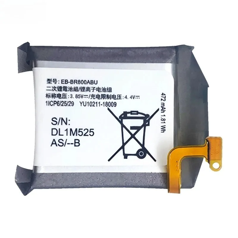 High-Performance  For Samsung Gear S4 SM-R800 SM-R805 SM-R810 Smart Watches Batteries EB-BR800ABU Built-in Battery 3.85V 472mAh