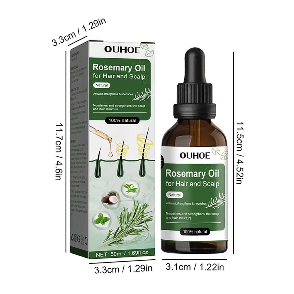 1-5 Stück Rosmarin öl für Haarwuchs produkt, wachsendes ätherisches Haaröl Schönheits haarpflege, Haarausfall öl 50ml verhindern