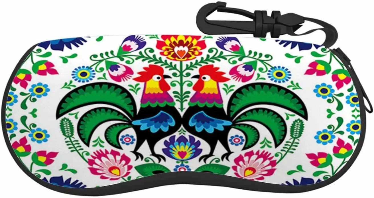 

Eyeglasses Case Toucan Tropical Ultra Light Neoprene Sunglasses Case Belt Clip,Soft Reading Glasses Case Women Men