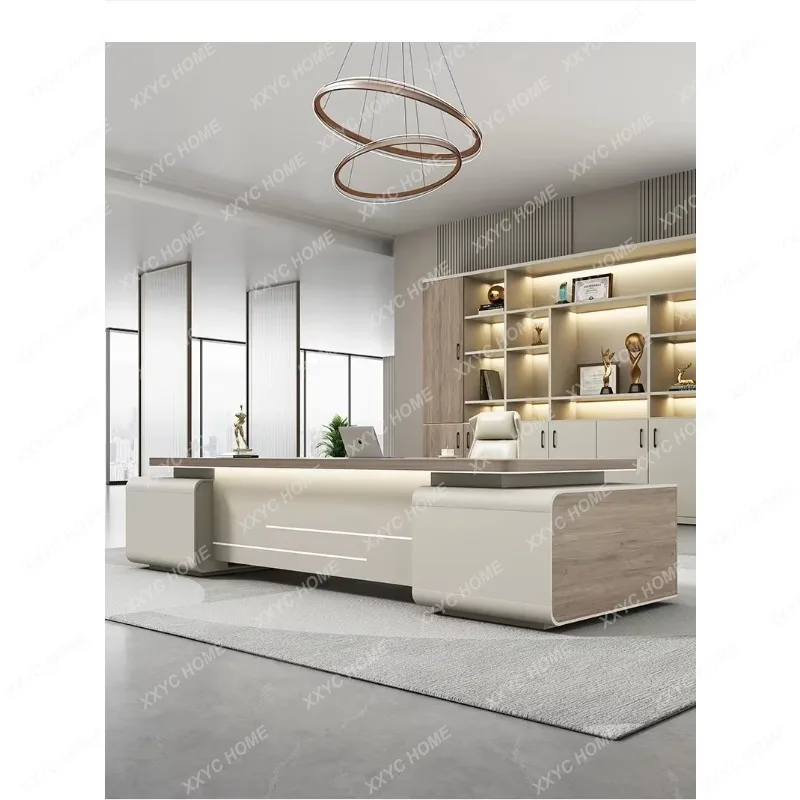 HHBeautiful  Modern Luxury Reception Office Desk Organizer Luxury Writing Executive Office Table Standing Specialty Furniture