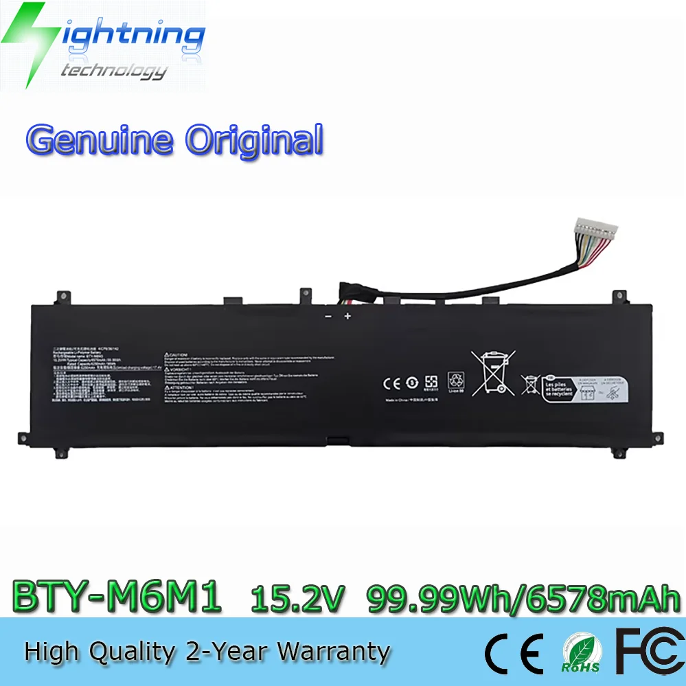 

15.2V 99.99Wh New Genuine BTY-M6M1 Original Laptop Battery for Msi Stealth GS77 12UHS MS-17P1