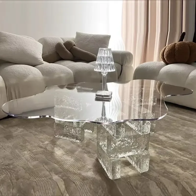 Nordic Glass Top Coffee Tables Modern Decoration Narrow Living Room Coffee Tables White Designer Mesa De Centro Sala