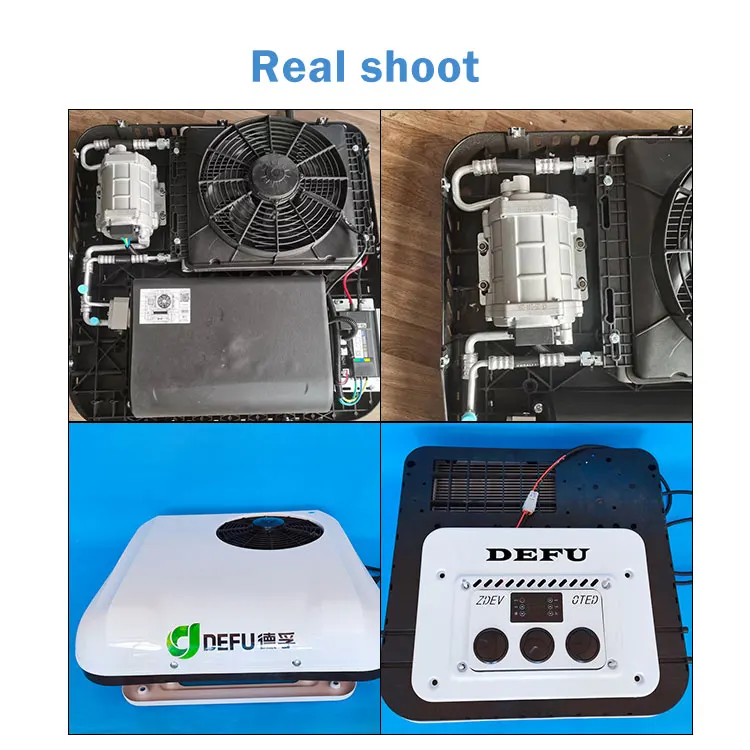 Electric Battery Powered Rooftop Parking AC Cooler Air Conditioning 12v Car air Conditioner for Truck Car Van