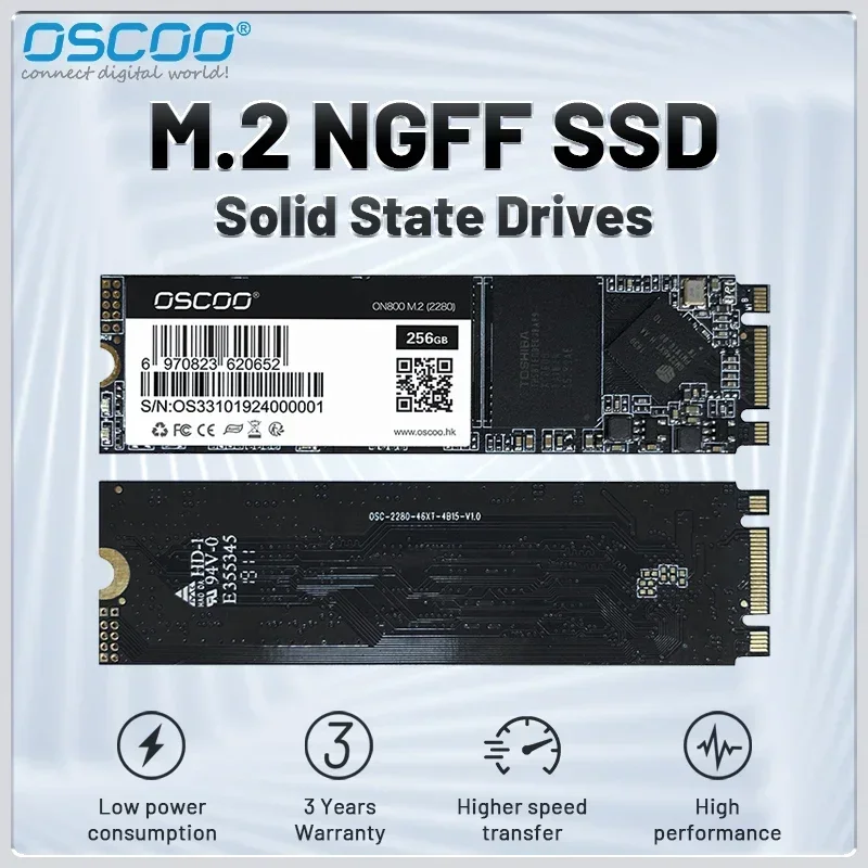 قرص قرص قرص صلب لحالة OSCOO لأجهزة الكمبيوتر المحمولة الدفتري SSD ، M2 ، Sata M.2 NGFF ، 1 way ، GB ، GB ، SATA 3D ، TLC ، SSD ، M2