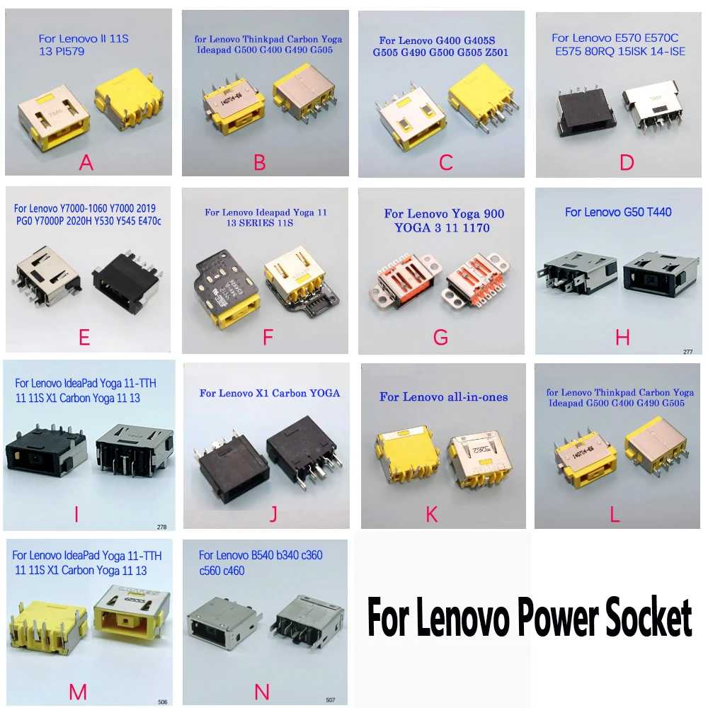 1pc DC Power Jack Socket Connector For Lenovo IdeaPad Yoga11 11S 12 Y530 Y540 L340 G400 100-14IBD 100-15IBD Charge Port Jack