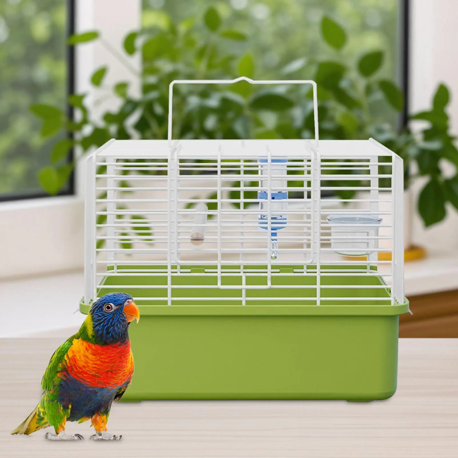 

Small Bird Cage Portable Basket Carrier With Handle Parrot Bird Carrier Beaks Proof Cage For Parakeets Lovebirds Finches