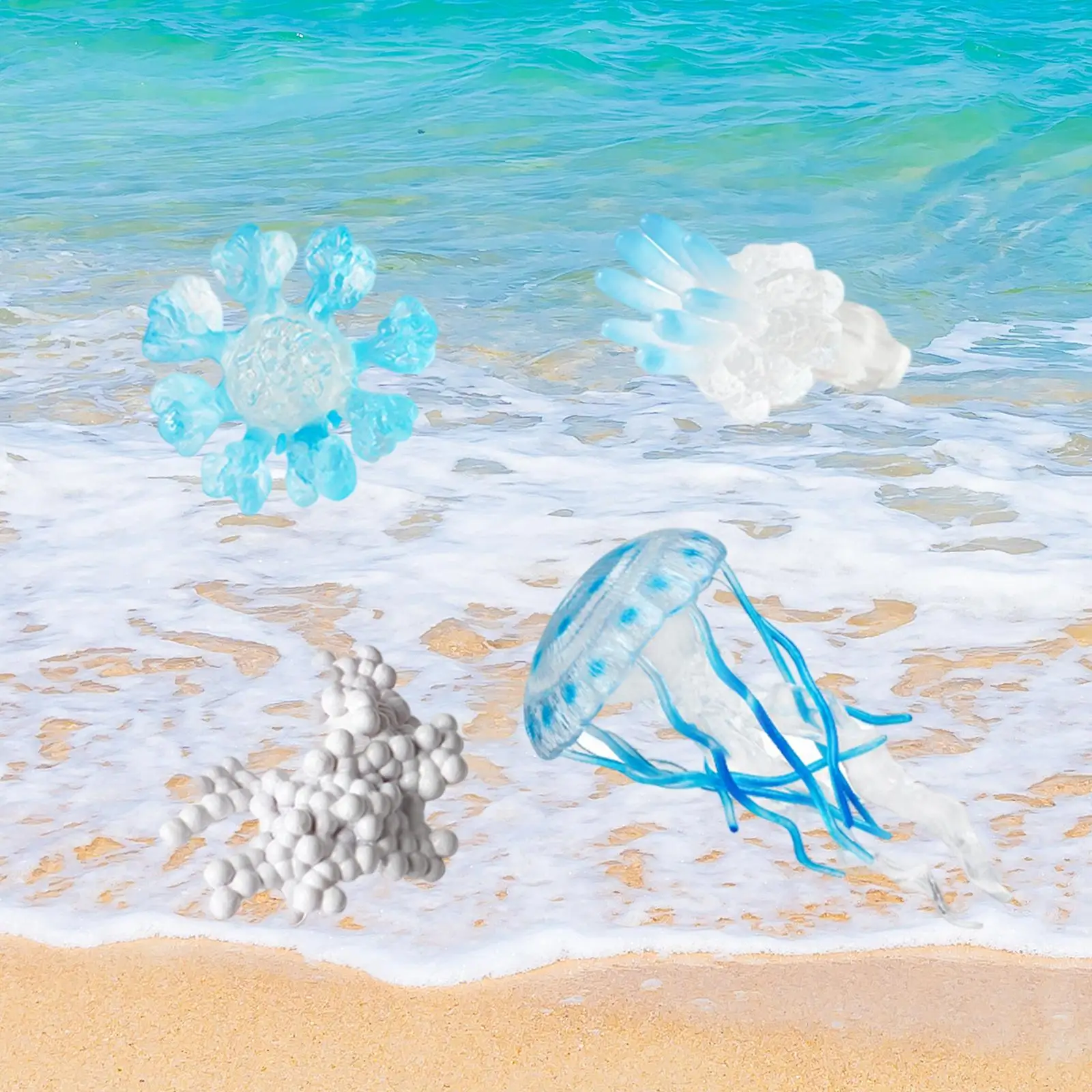 Kit giocattolo per adulti con polipo di uova di meduse Figure giocattolo di biologia Montessori per l'apprendimento cognitivo della prima infanzia