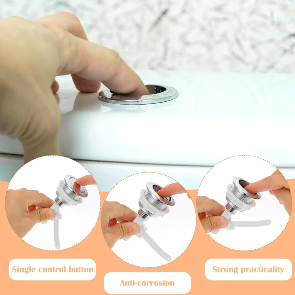 : Druckknopf der Toilette