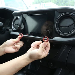 For Toyota Tacoma 16-19 Car Rear View Mirror Adjustment Knob Volume Knob Cover Sticker Trim Aluminum Alloy Interior Accessories