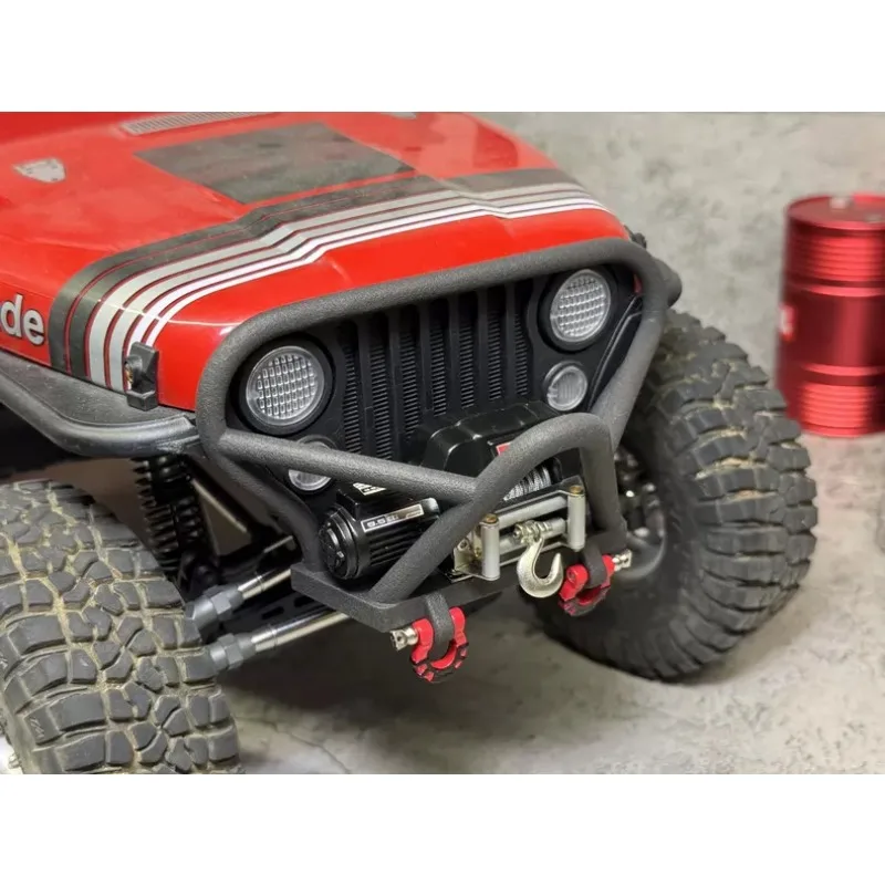 For Axial SCX10 III 1/10 RC Crawler CJ-7 Simulation Bull Bar Front Bumper, Nylon Sintered Material RC Crawler Upgrade Part
