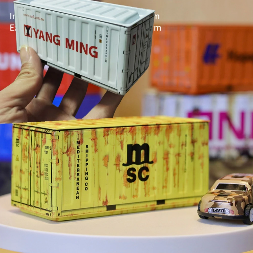 Caja de almacenamiento de hierro compacta y creativa, Mini contenedor de estilo Industrial, caja de almacenamiento de escritorio, caja de simulación para el hogar, suministros de almacenamiento, regalo