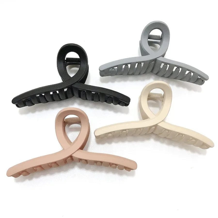 

4.3 Inch Hair Claw Clips Large No Slip Big Matte Jaw Butterfly Clip for Thin Fine Thick Hair Women 4 Pack Ideal for Everyday St