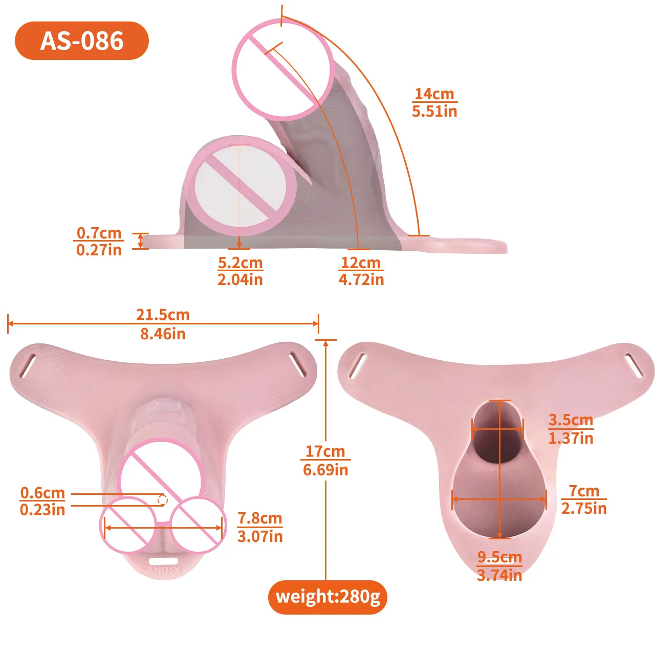 ANOSX Male Chastity Cage Skin Feeling Penis Sleeve Strap On Dildo Pant With Urethra Hole Cock Cages BDSM Sex Toys For Men view 2