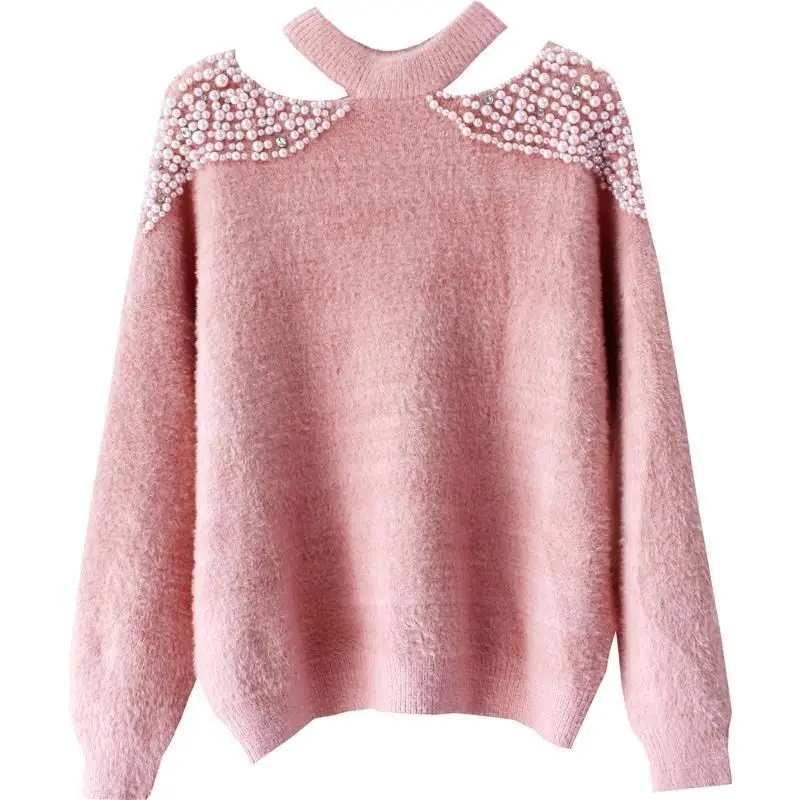 Herbst Winter Frauen neue Pullover Pullover Mode lässig Pullover warme Langarm lose o Hals weiche weibliche Strickwaren Tops