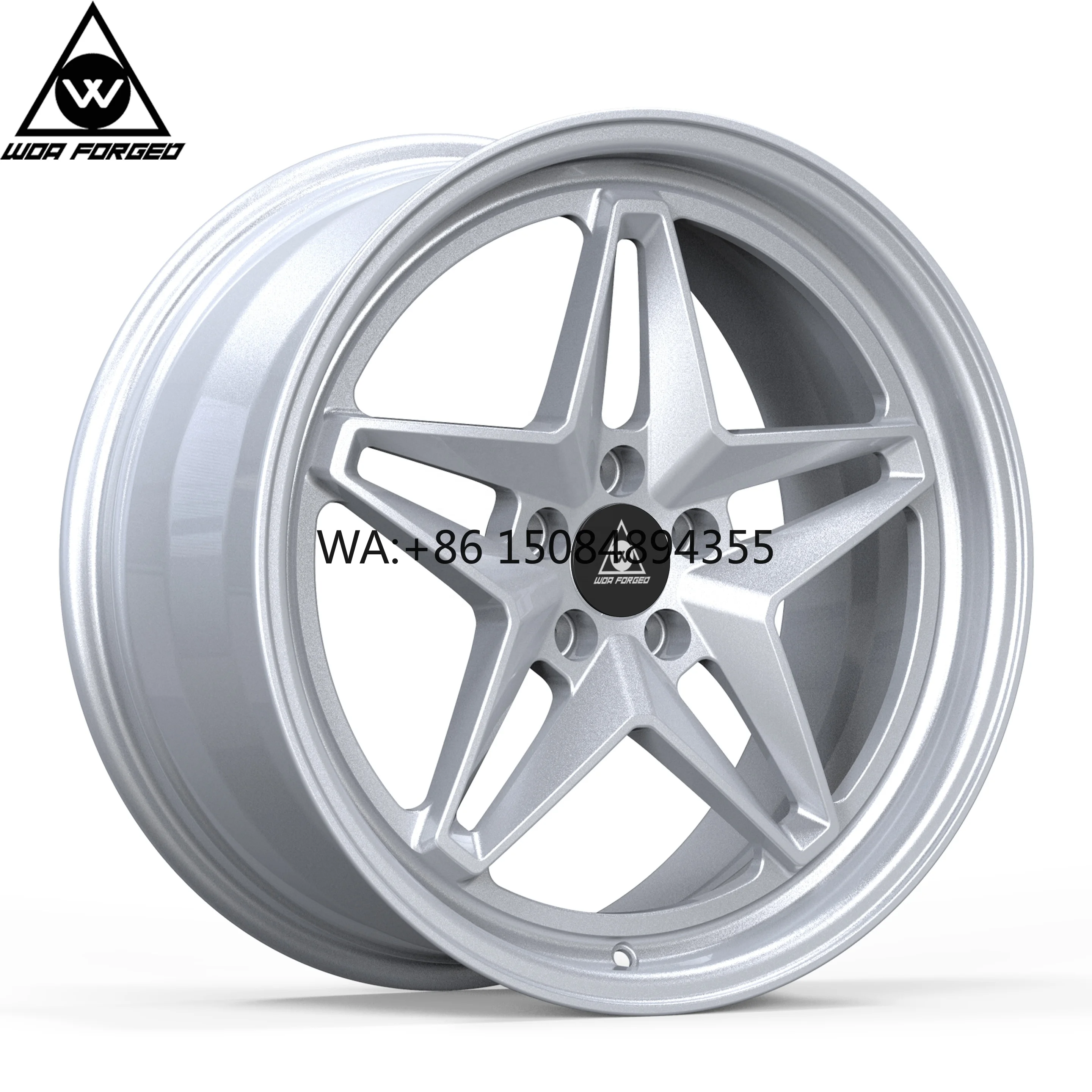 

WOA FORGED Custom Monoblock Wheel 18 19 20 21 22 Inch Alloy Passenger Car Wheel Forged Rim Pentagram Wheel Polished Chrome Rim