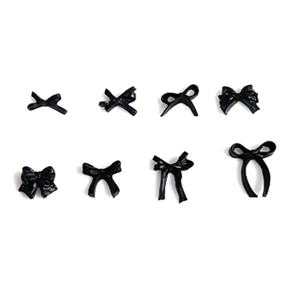 50개 보우 네일 아트 액세서리 보타이 단색 3D 네일 아트 장식 혼합 사이즈 미니 사이즈 매니큐어 용품 DIY 매니큐어