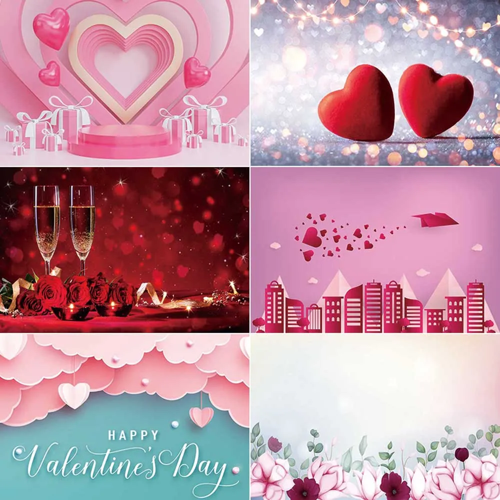 

MOON.QG Valentines Day Decorations Background Brick Wood Wall Arch Backdrop February 14 Women Birthday Photography Accessories