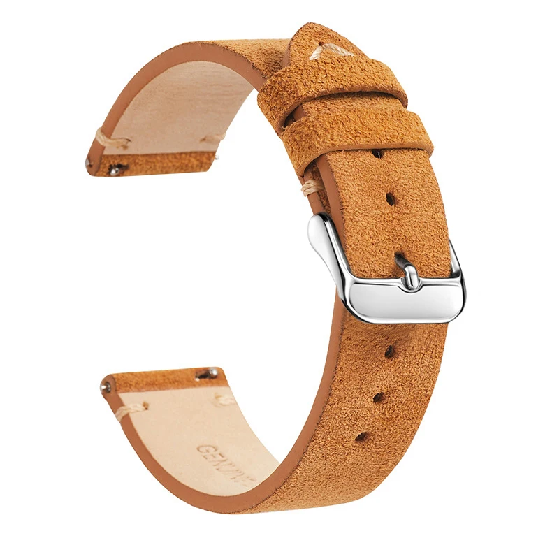 Watch Leather Bracelet 18mm 20mm 22mm Wristband Watch Accessories Calfskin Suede Watch Strap Men Women