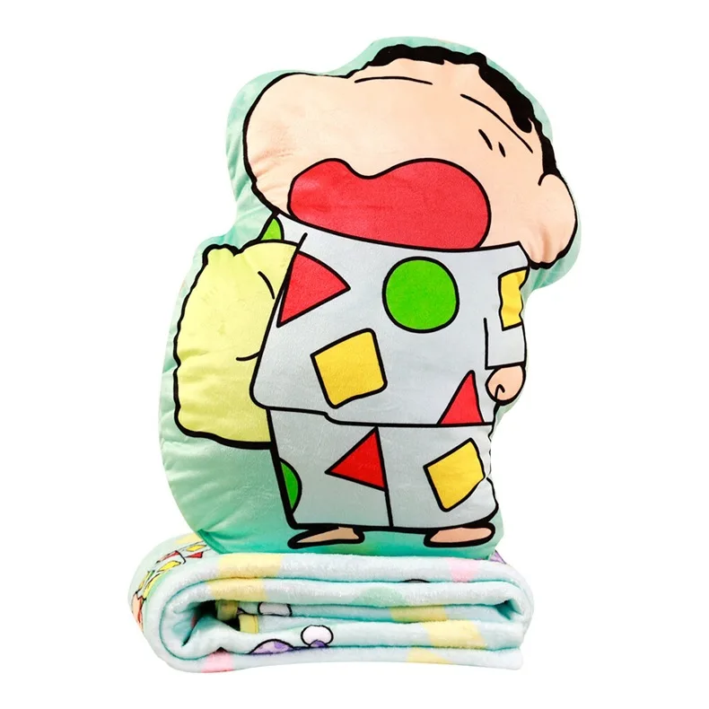 Cartoon Crayon Shin chan Knitted Blanket Soft Throw Blankets Pillow and Blanket 2-in-1 for Outdoor Travel Bed Rug view 6