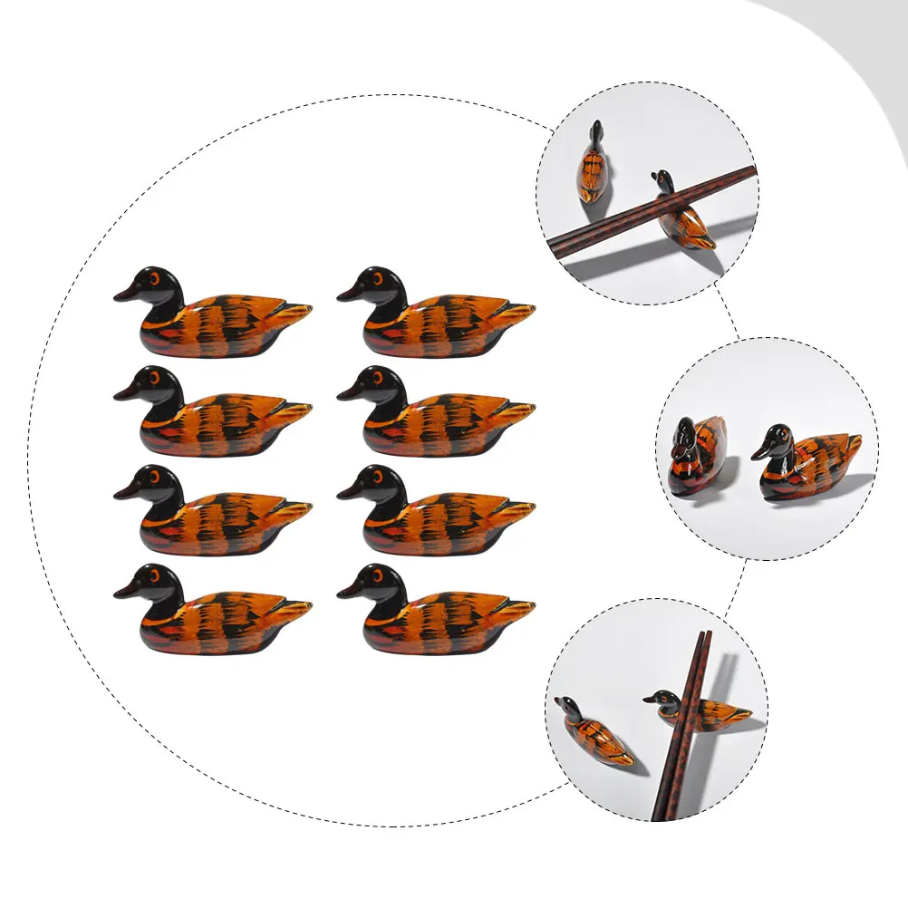 

8 Pcs Chopstick Rest Holder Holders for Table Statue Chopsticks Rack Wooden Stand Rests