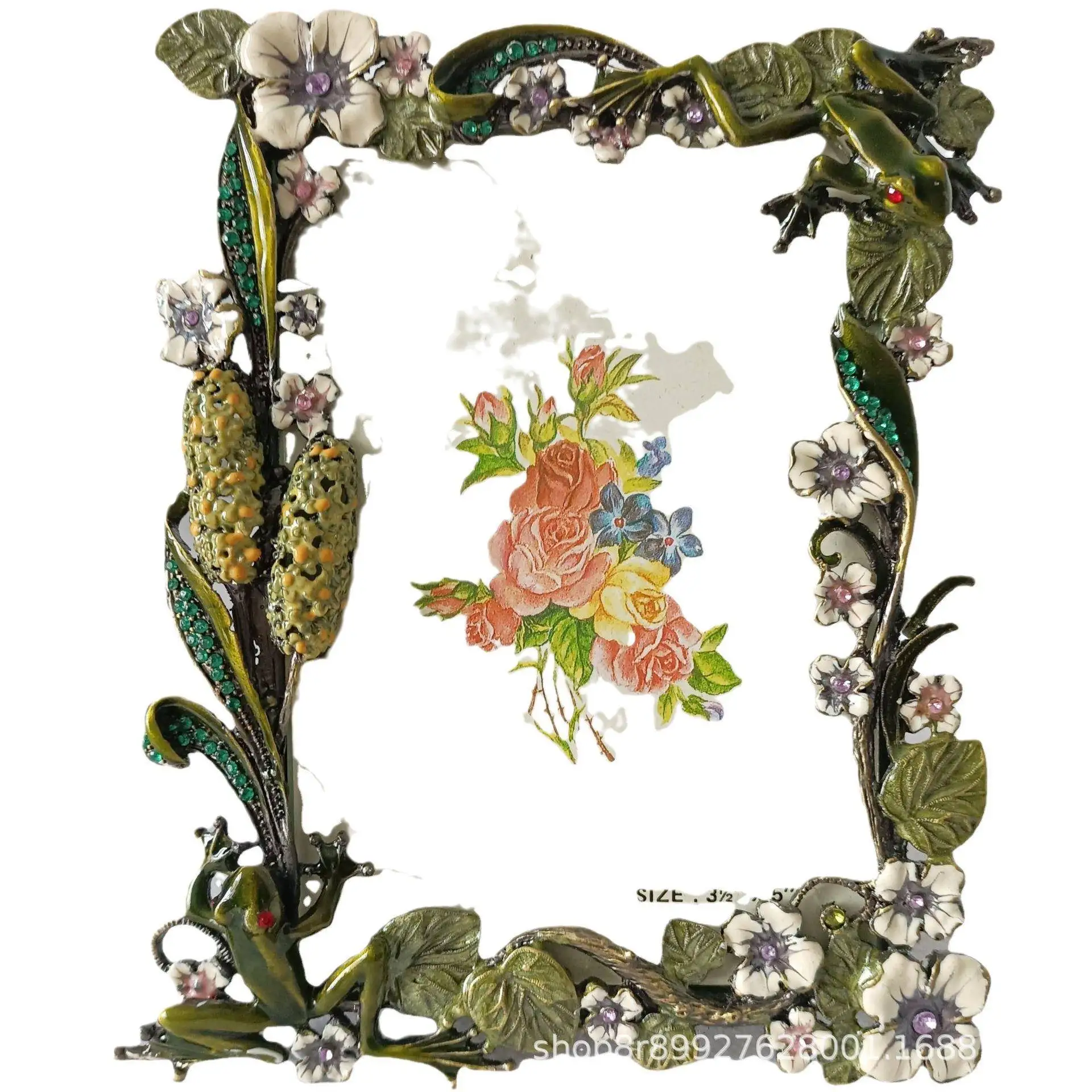 

Modern Creative Frog Metal Photo Frame Home Tabletop Decoration