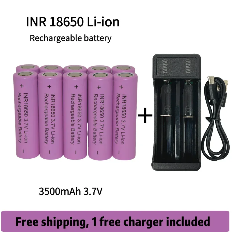 Free Shipping 18650 charger 3.7v Rechargeable Battery 3500mAh 25A 18650Battery Lithium Ion Power Battery for electric tool