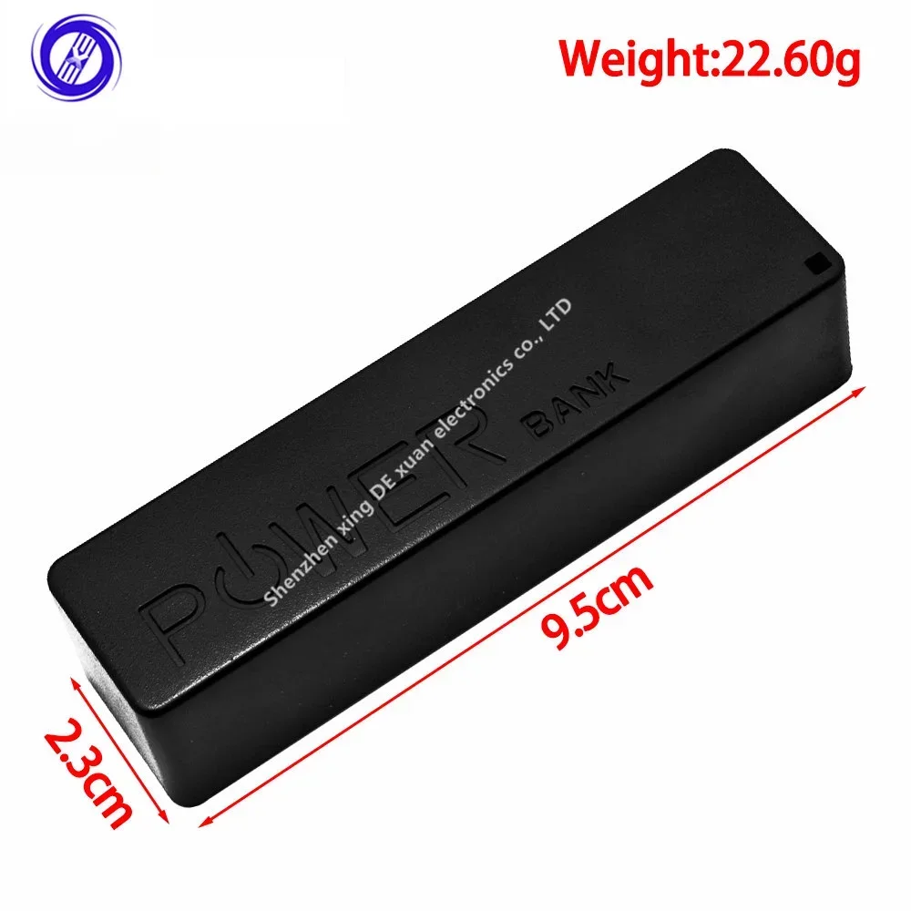 1PCS  USB Power Bank Case Kit 18650 Battery Charger DIY Box Shell Kit  Black For Arduino