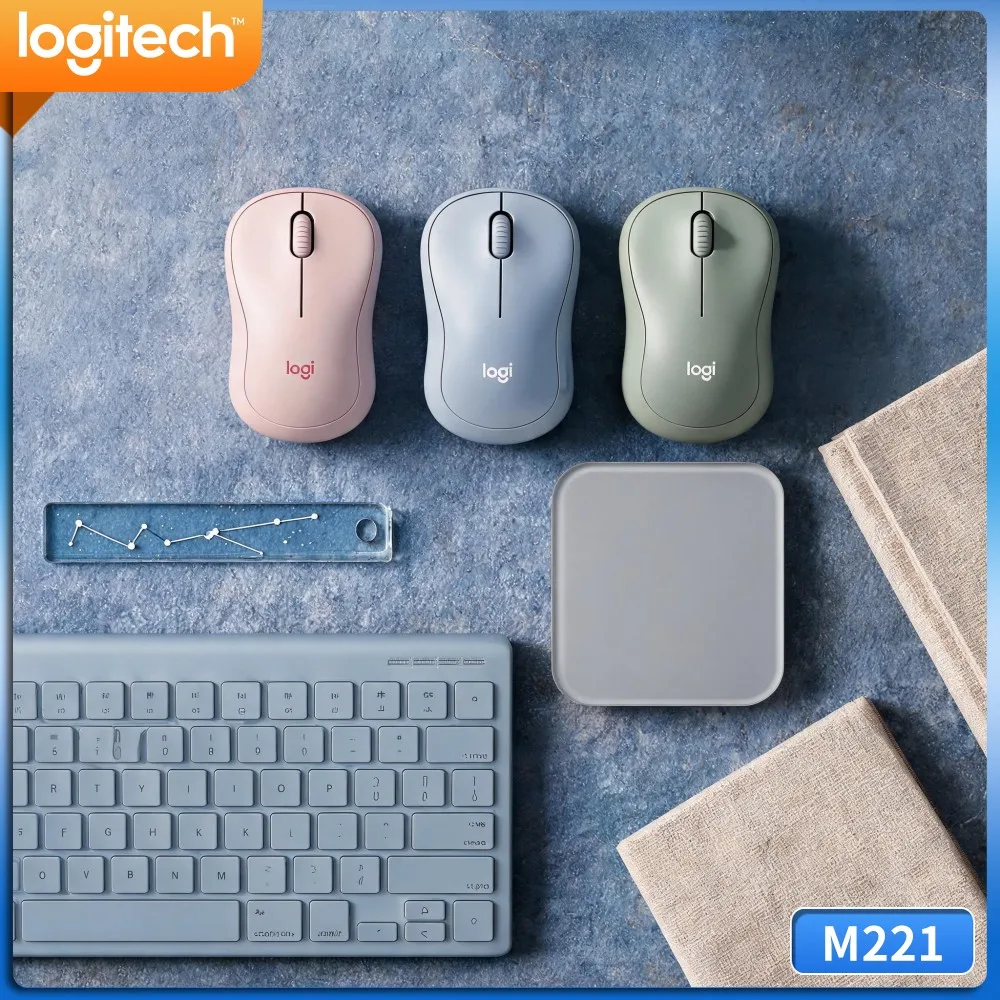 Logitech M221 Quiet Optical Mouse,Compact Portable Size,10‑Meter Coverage,Noise‑Reduced Clicks,For Office Study Home Work