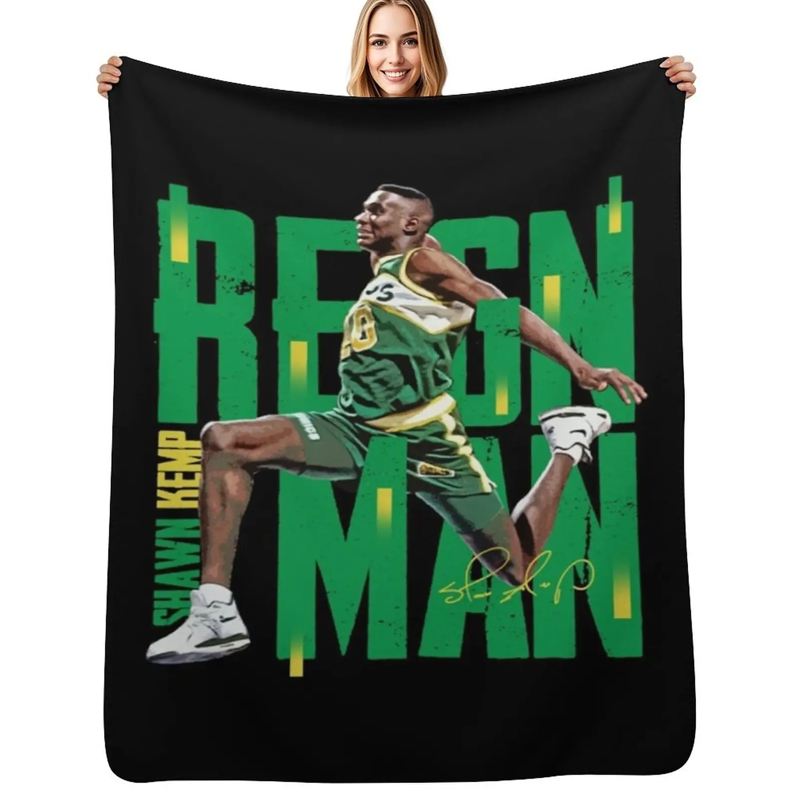

Shawn Kemp Throw Blanket Thin Soft Blanket for Summer Night Sleeping