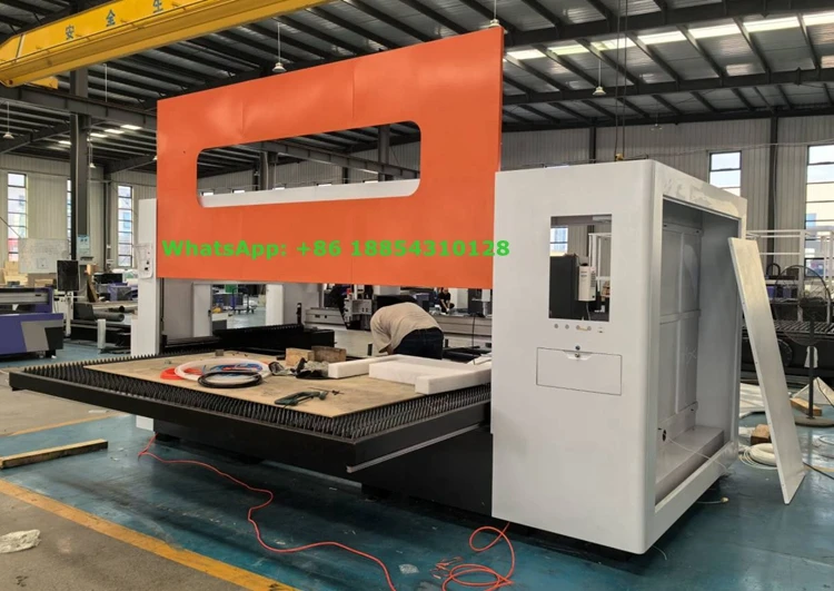 2kw 3kw 6KW 1530 2040 1020 Closed Fiber Laser Cutting Machine for Sheet Metal Cut Equipment Machines Drawer Electric Workbench
