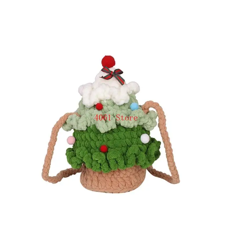 

Stylish Festive Knit Shoulder Bag Compartments Soft Textured Fabric