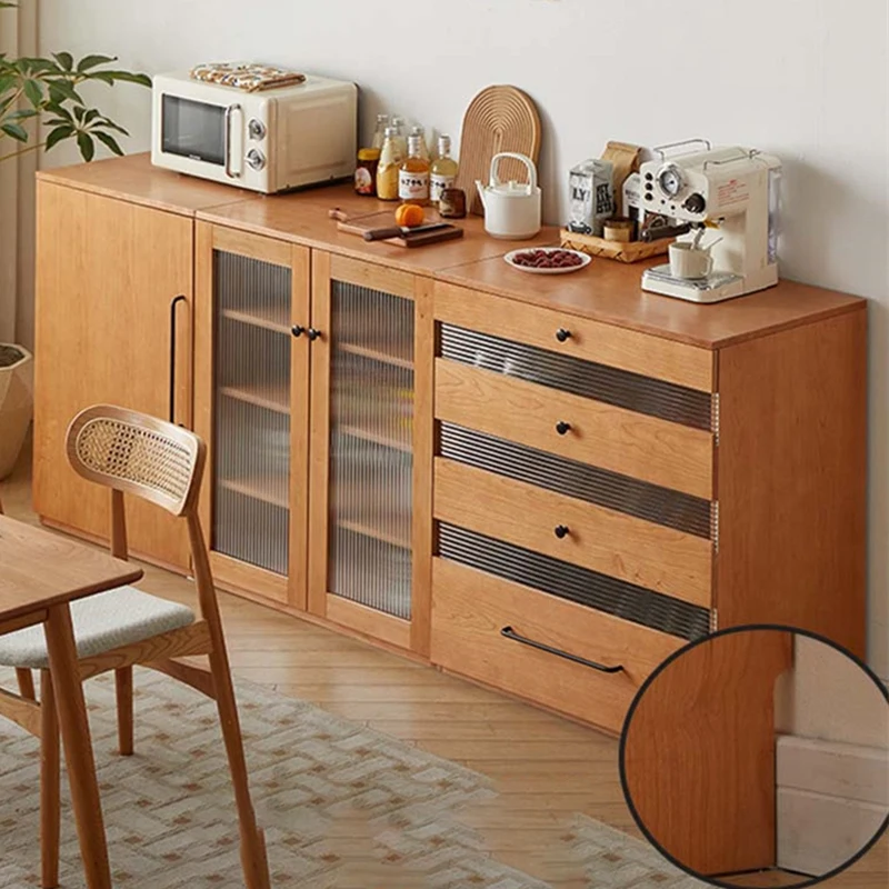 Estante aparador, tablero moderno, sillas para sala de estar, armario de cocina, mesa auxiliar de almacenamiento de madera, muebles móviles de Cucina